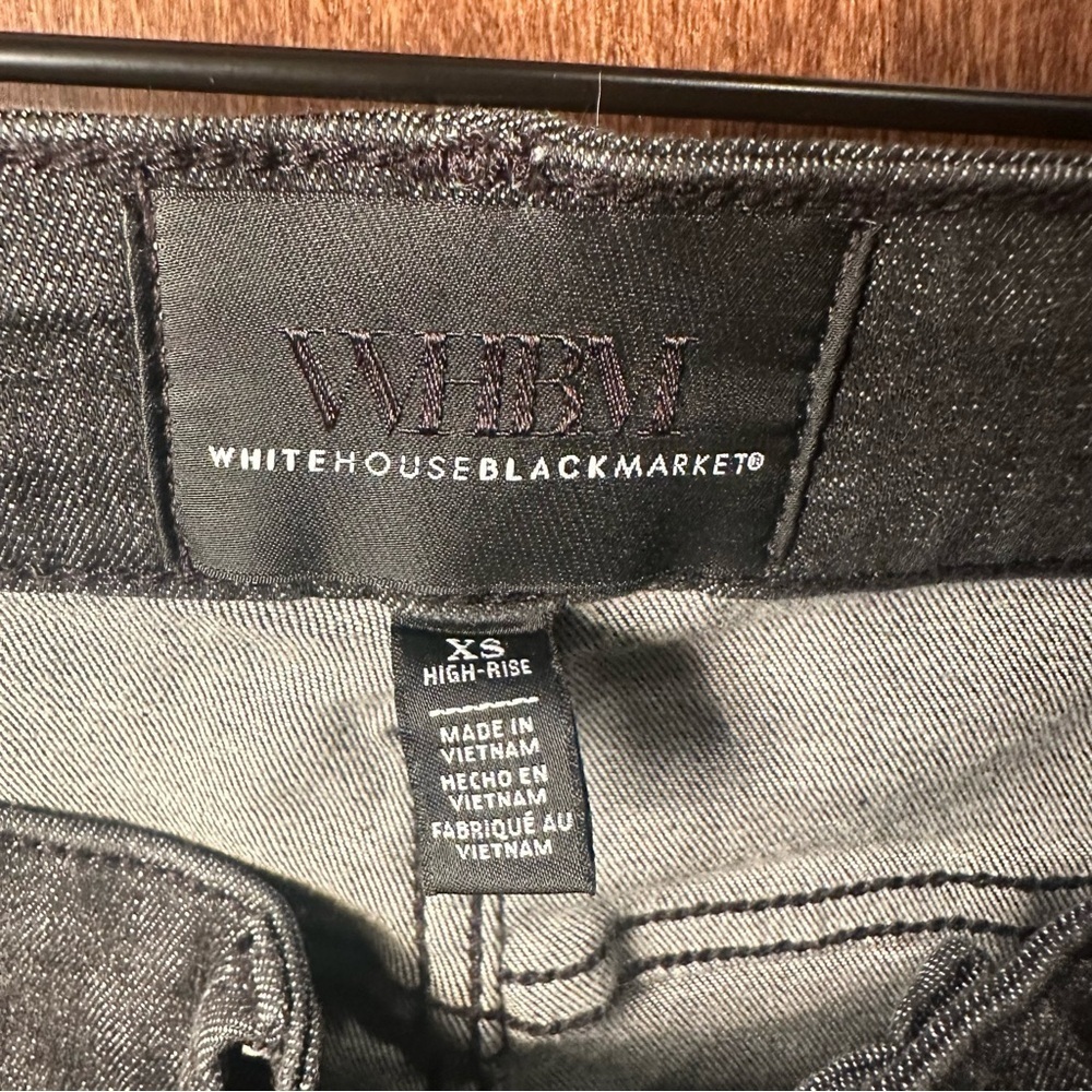 White House Black Market Faded Black High Rise Jeans - Picture 3 of 5